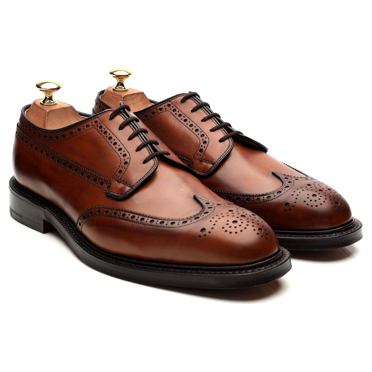 &#39;Grafton&#39; Brown Leather Derby Brogues UK 9 G