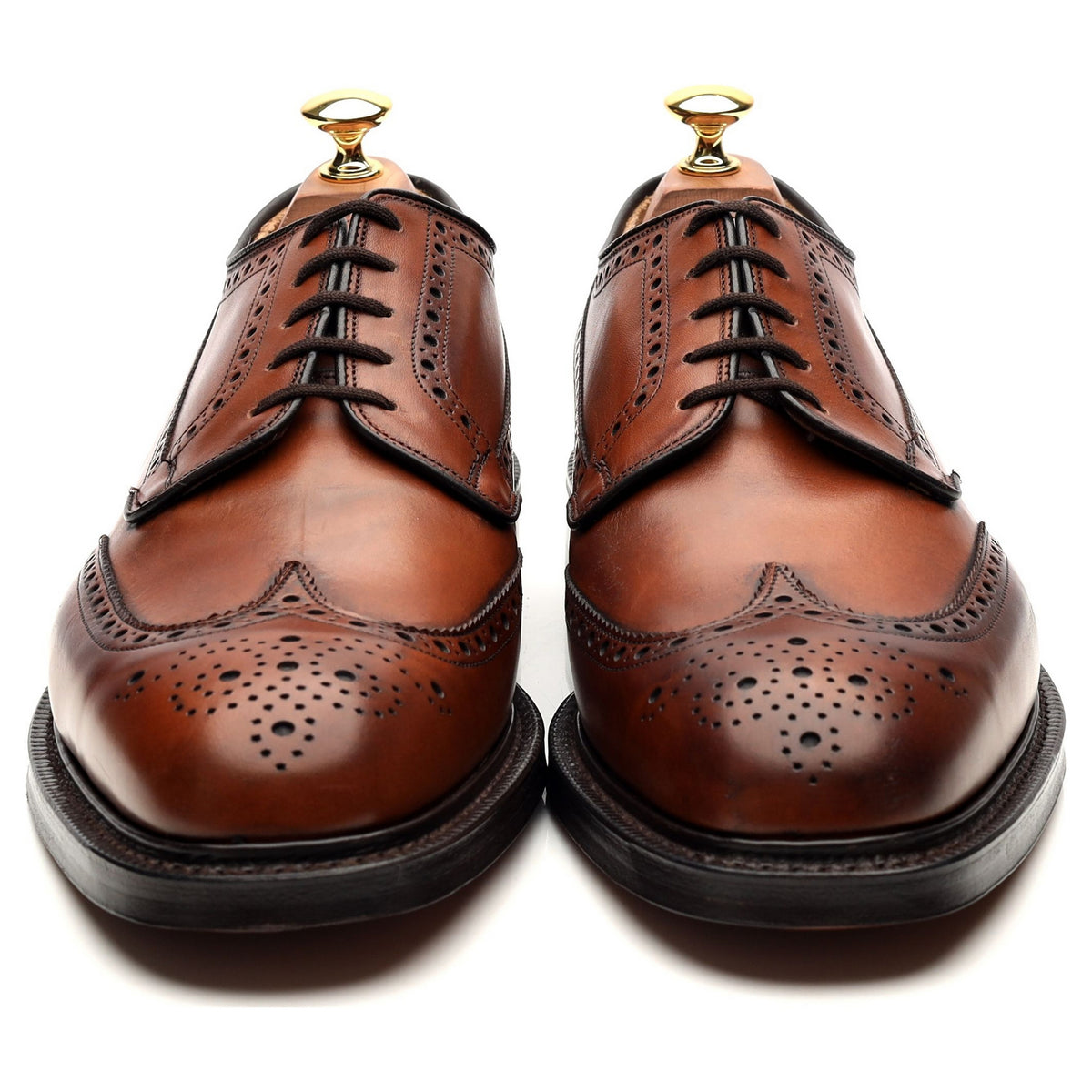 &#39;Grafton&#39; Brown Leather Derby Brogues UK 9 G