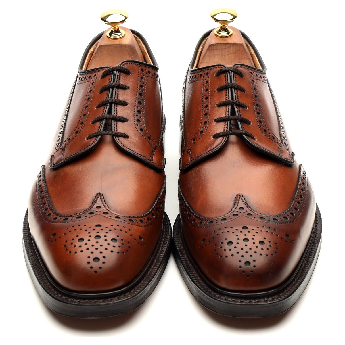 &#39;Grafton&#39; Brown Leather Derby Brogues UK 9 G