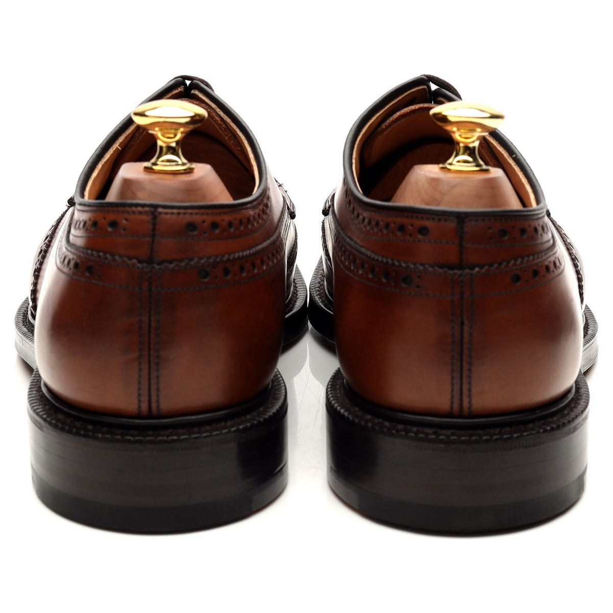 &#39;Grafton&#39; Brown Leather Derby Brogues UK 9 G