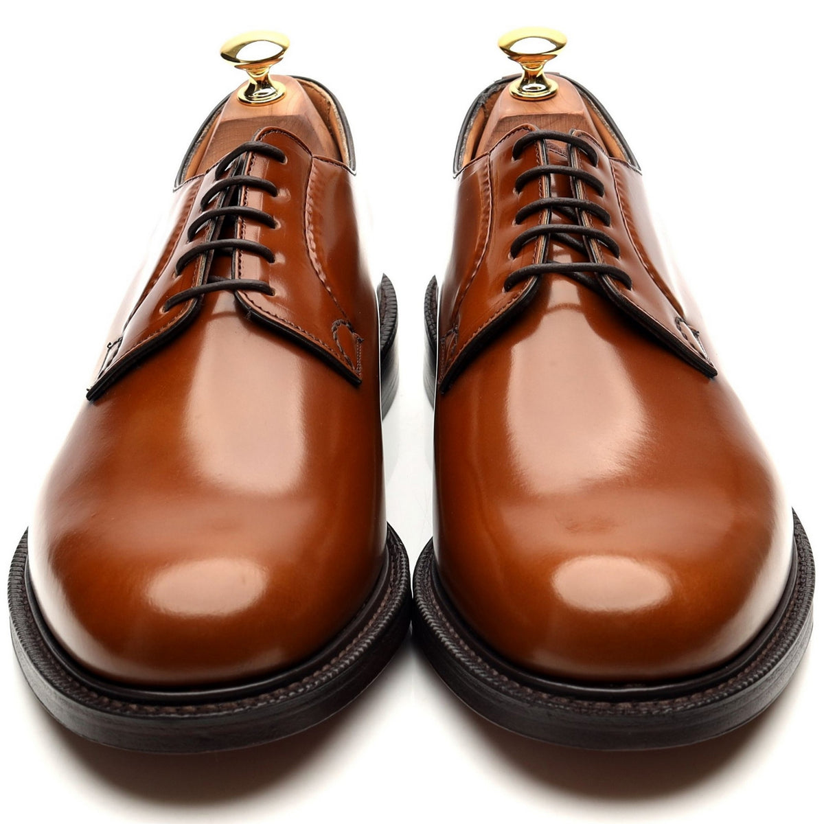 &#39;Shannon&#39; Tan Brown Leather Derby UK 9 G