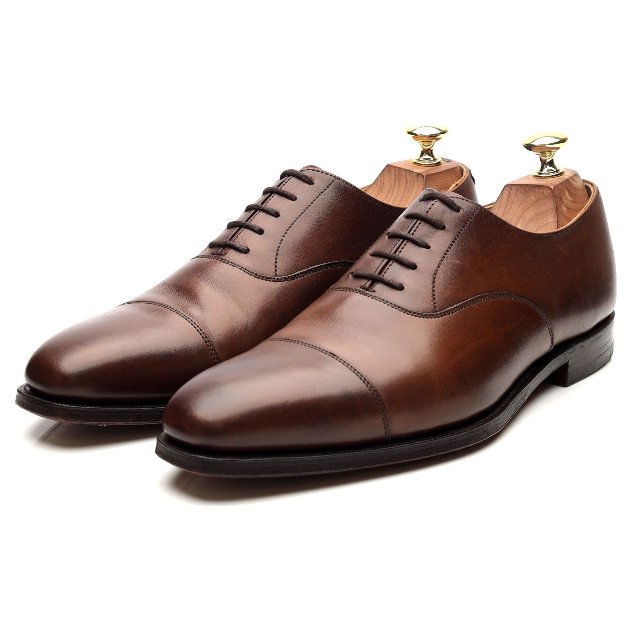 Hallam' Dark Brown Leather Oxford UK 7 E - Abbot's Shoes