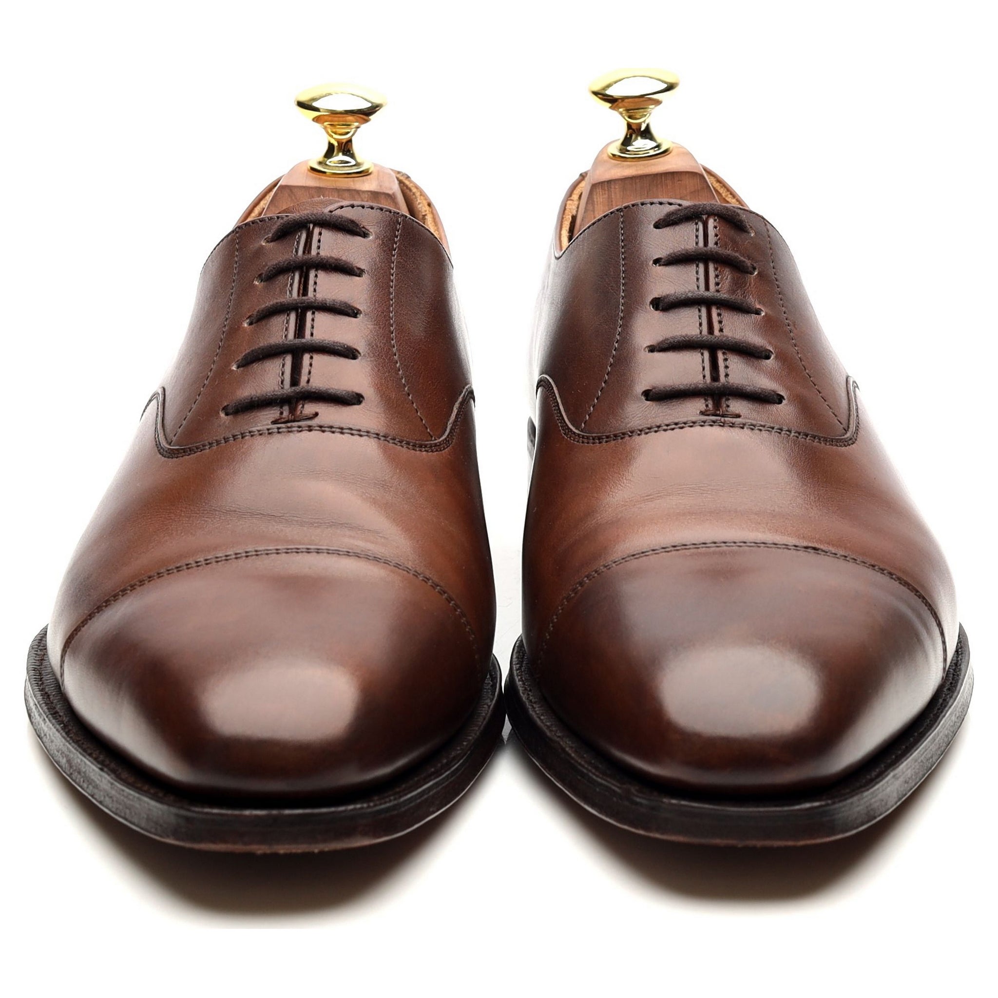 Hallam' Dark Brown Leather Oxford UK 7 E - Abbot's Shoes