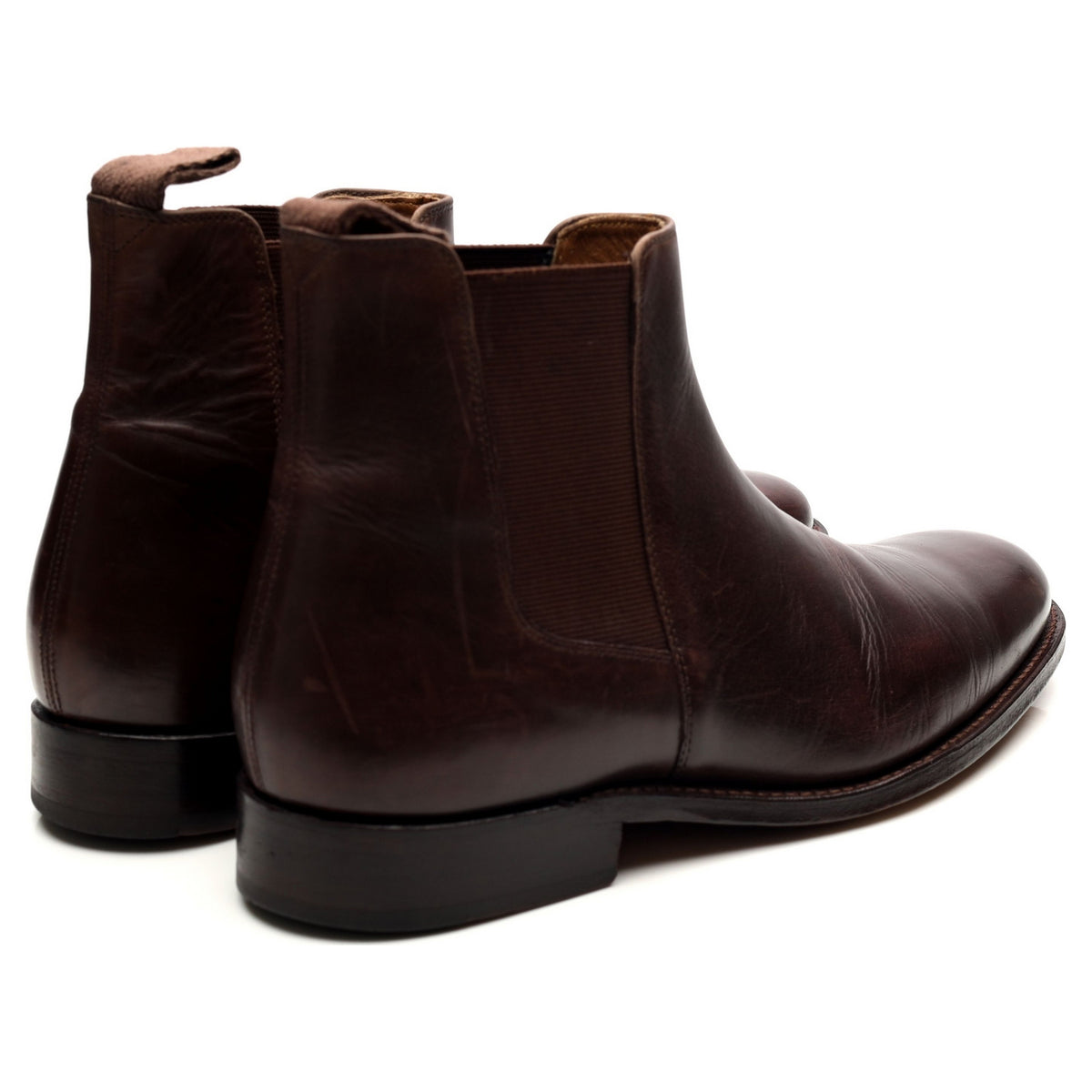 &#39;Declan&#39; Dark Brown Leather Chelsea Boots UK 7 F