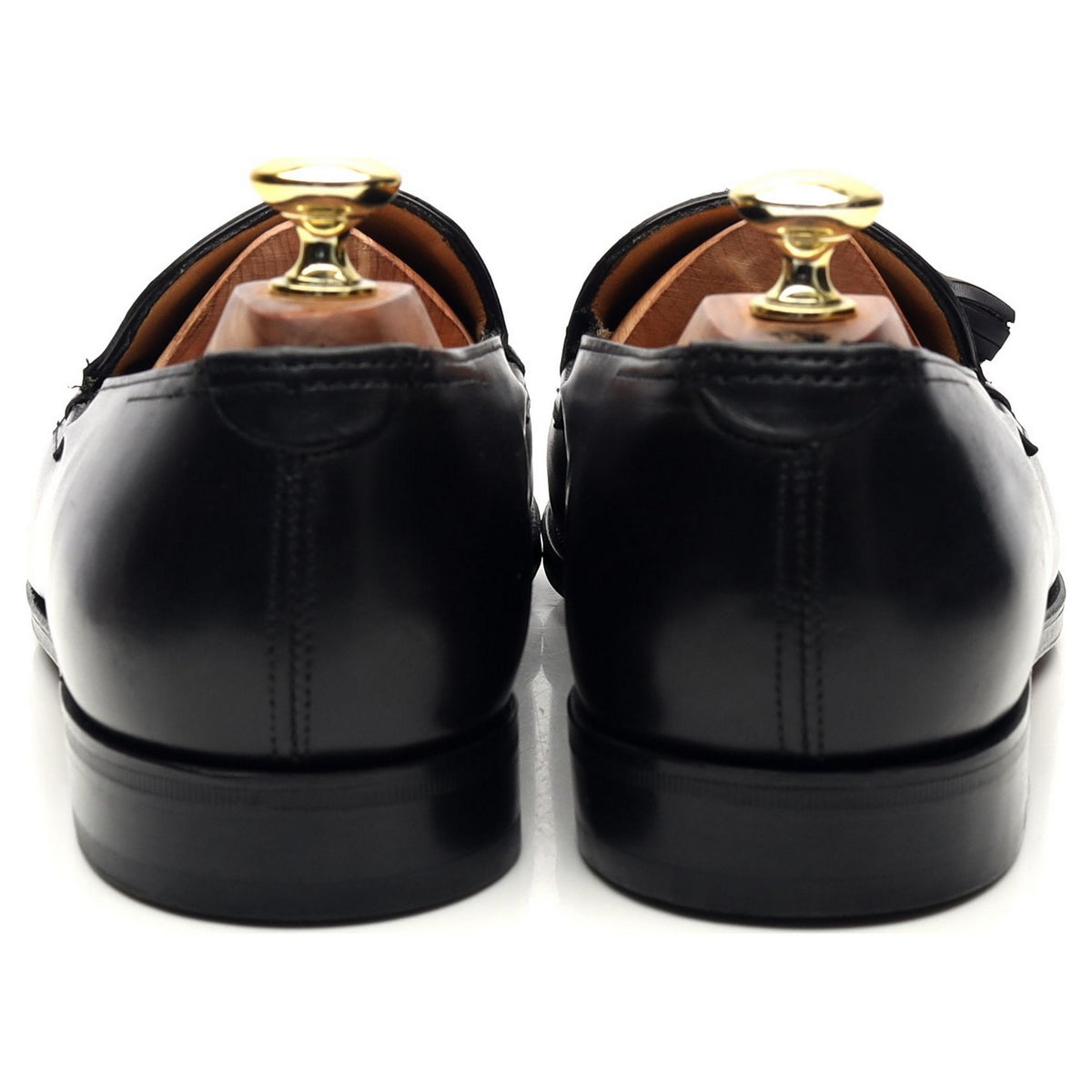 &#39;Truro&#39; Black Leather Tasse Loafers UK 7.5 E