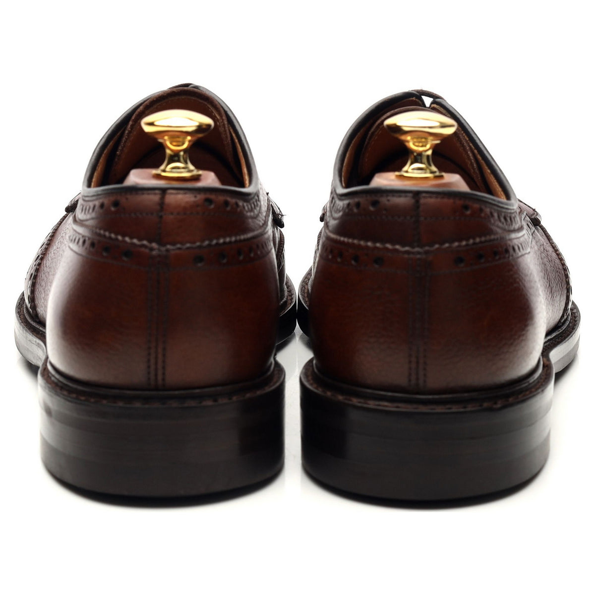 &#39;Grafton&#39; Brown Leather Derby Brogues UK 9.5 F