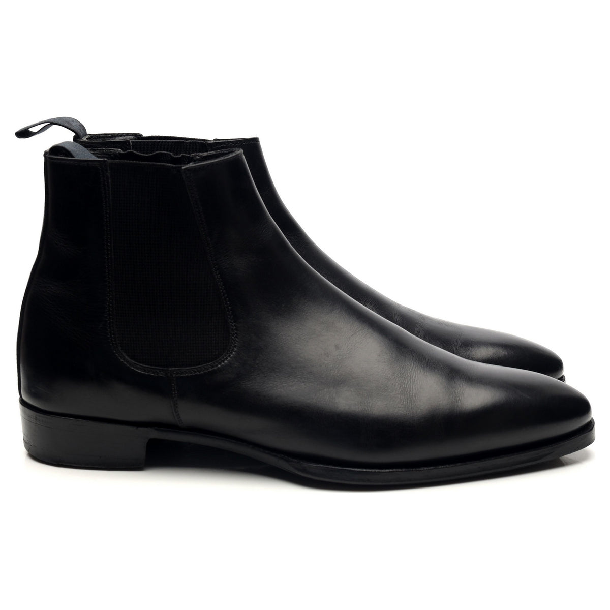 &#39;Jason&#39; Black Leather Chelsea Boots UK 9 E