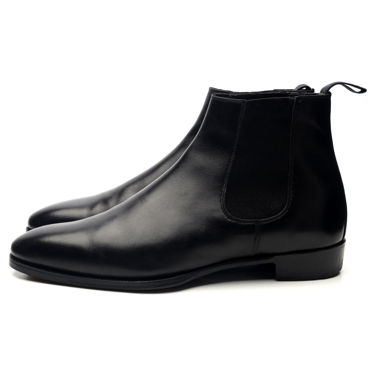 &#39;Jason&#39; Black Leather Chelsea Boots UK 9 E