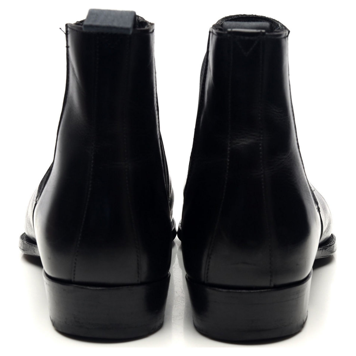 &#39;Jason&#39; Black Leather Chelsea Boots UK 9 E