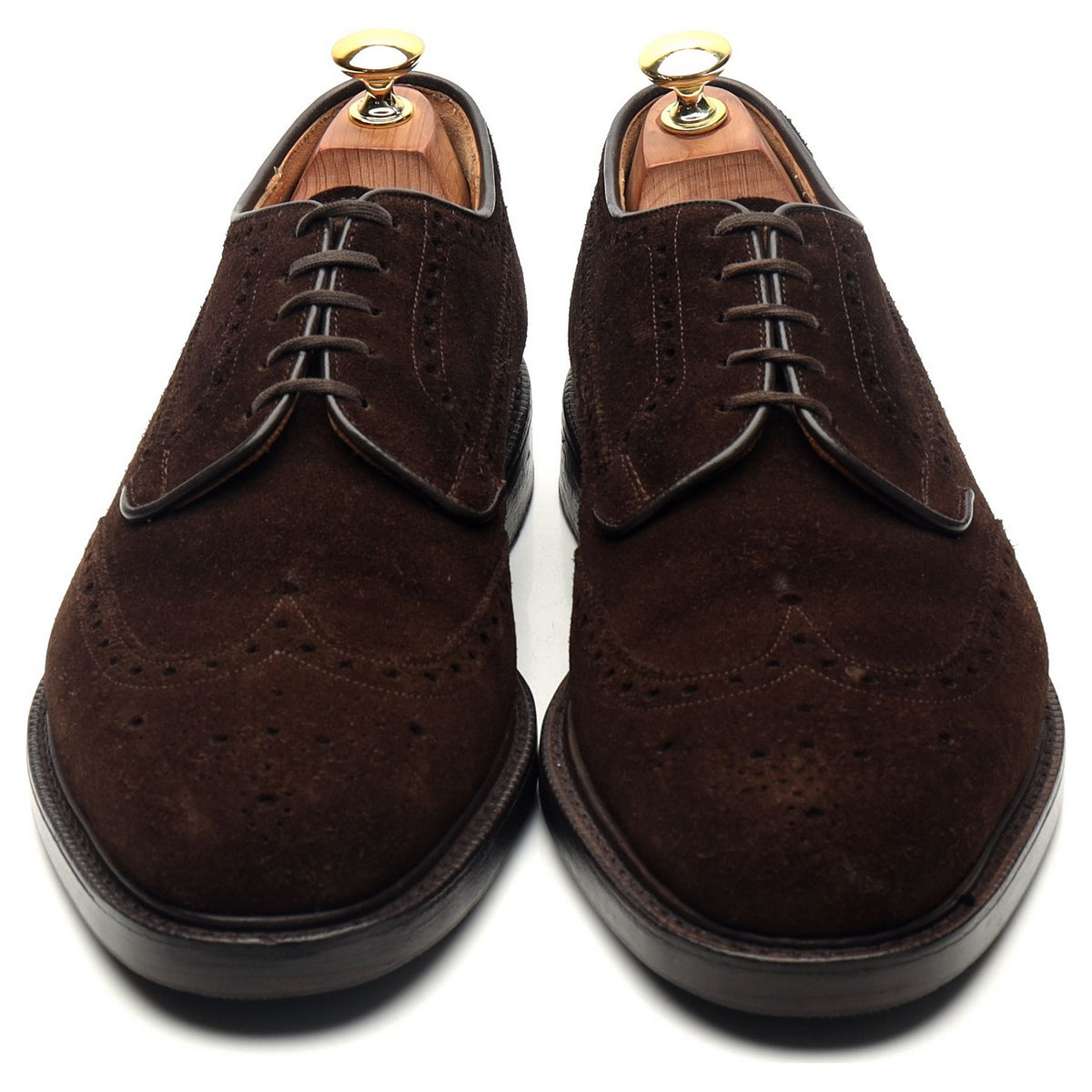 &#39;Grafton&#39; Dark Brown Suede Derby Brogues UK 8.5 G