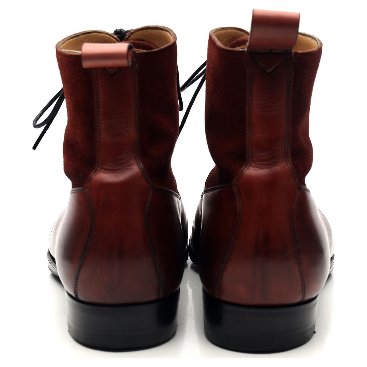 &#39;Shannon&#39; Burgundy Leather Balmoral Boots UK 8 E