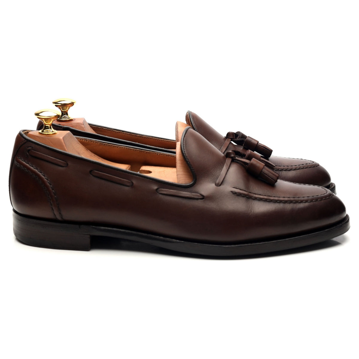 &#39;Harry ll EF&#39; Dark Brown Leather Tassel Loafers UK 9 F