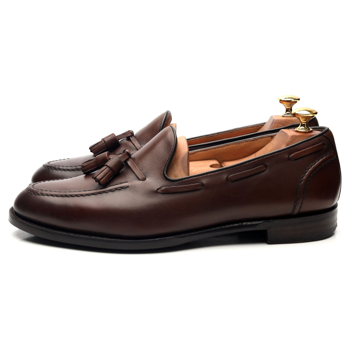 &#39;Harry ll EF&#39; Dark Brown Leather Tassel Loafers UK 9 F