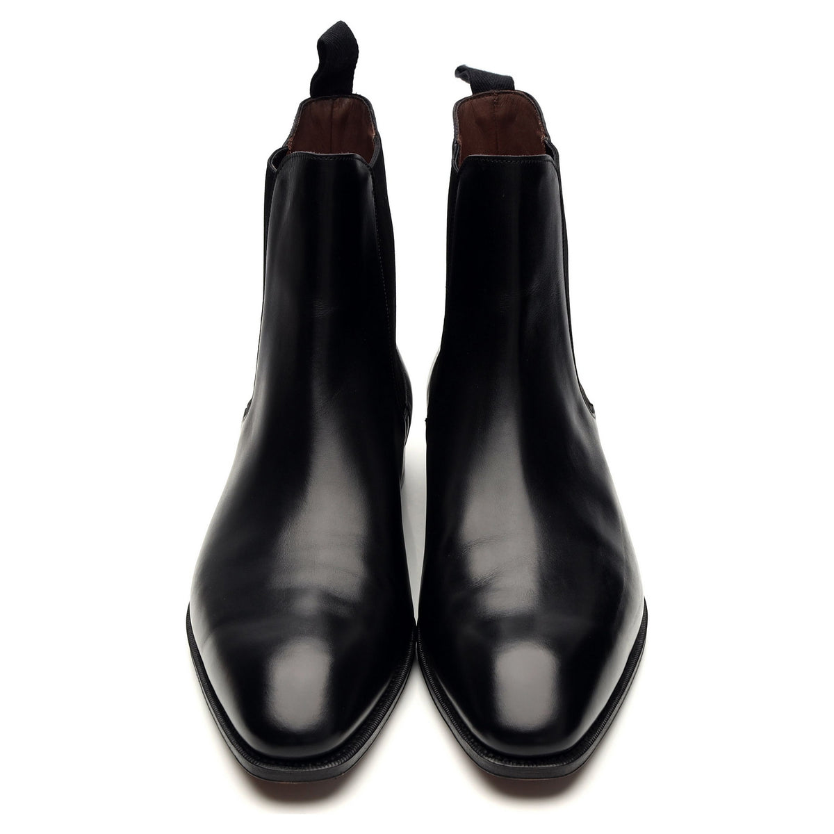 &#39;80216&#39; Black Leather Chelsea Boots UK 9