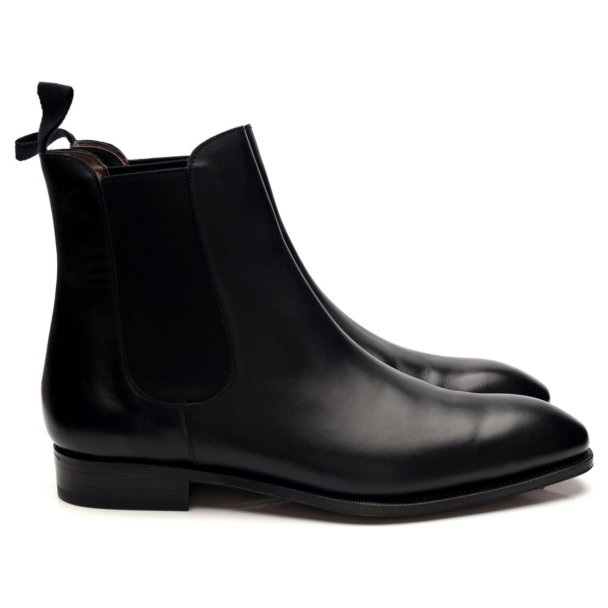 &#39;80216&#39; Black Leather Chelsea Boots UK 9