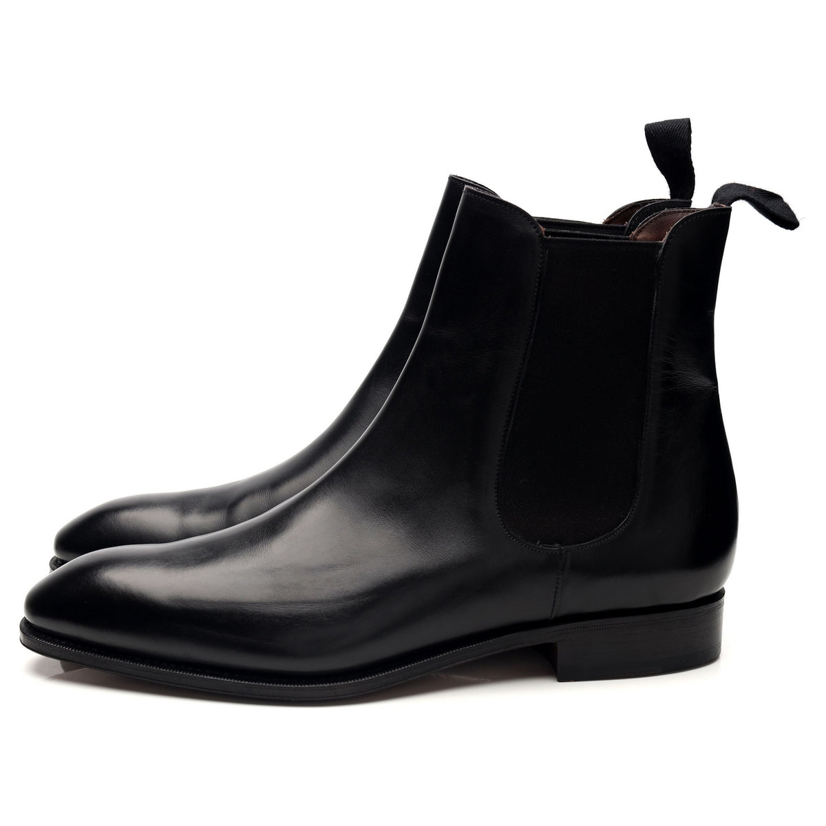 &#39;80216&#39; Black Leather Chelsea Boots UK 9