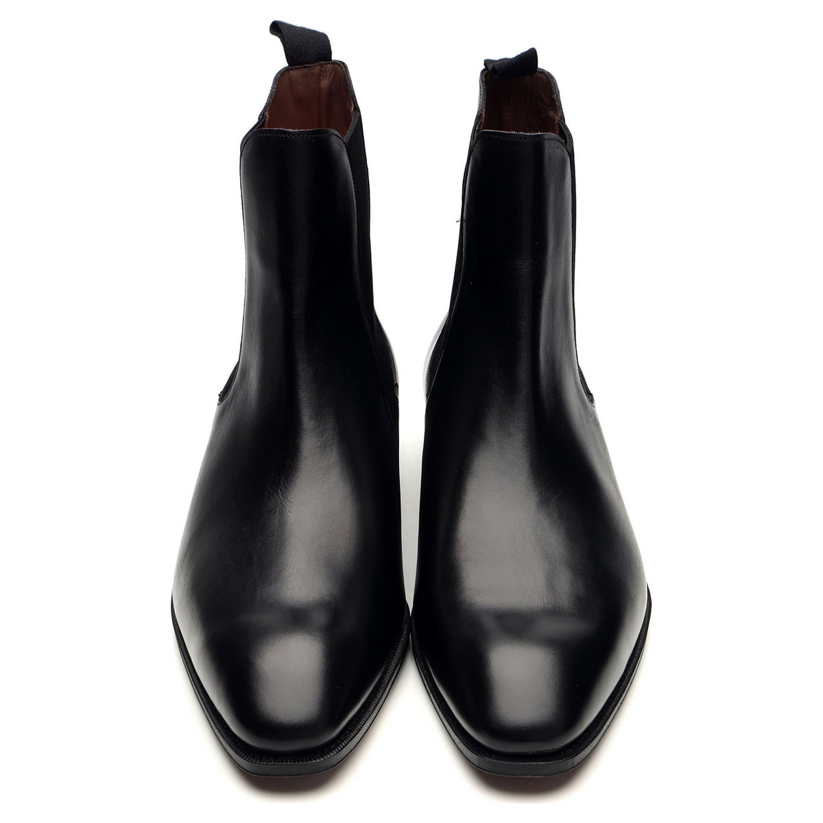 &#39;80216&#39; Black Leather Chelsea Boots UK 8.5