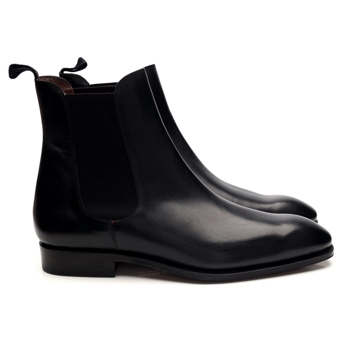 &#39;80216&#39; Black Leather Chelsea Boots UK 8.5
