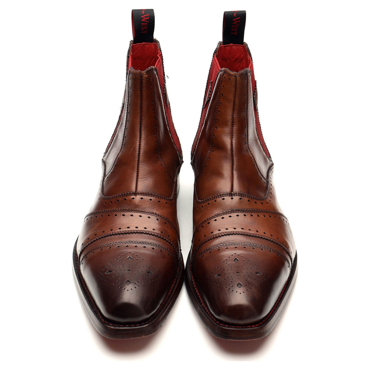 &#39;Point&#39; Brown Leather Chelsea Boots UK 8.5