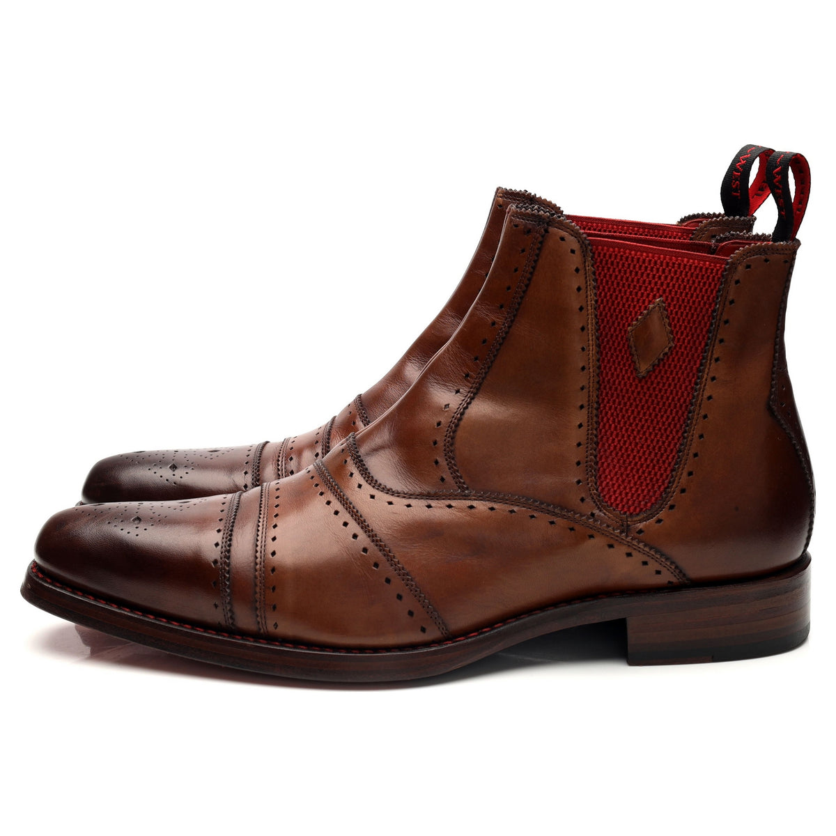 &#39;Point&#39; Brown Leather Chelsea Boots UK 8.5