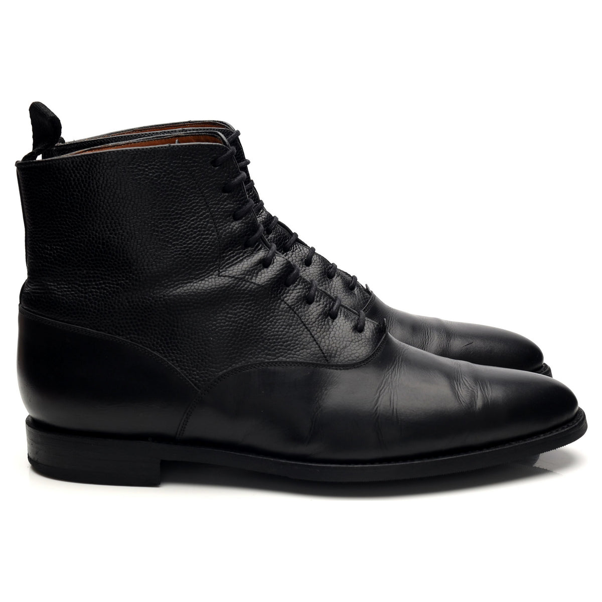 &#39;Wedgwood&#39; Black Leather Balmoral Boots UK 9.5 E