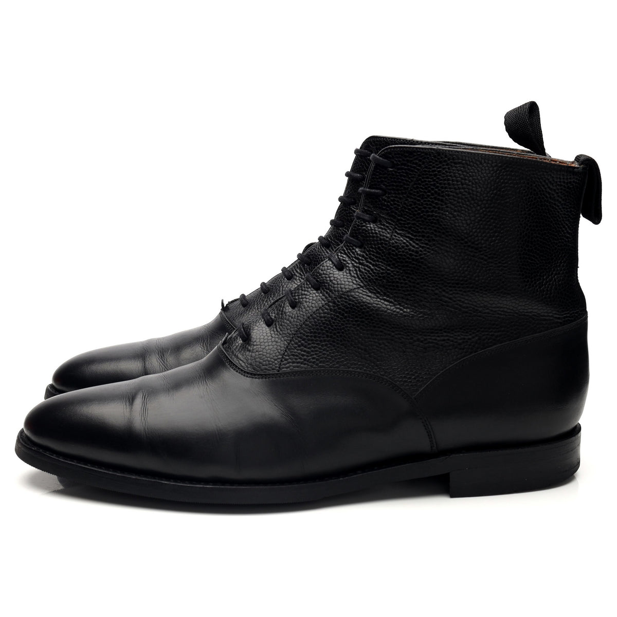 &#39;Wedgwood&#39; Black Leather Balmoral Boots UK 9.5 E