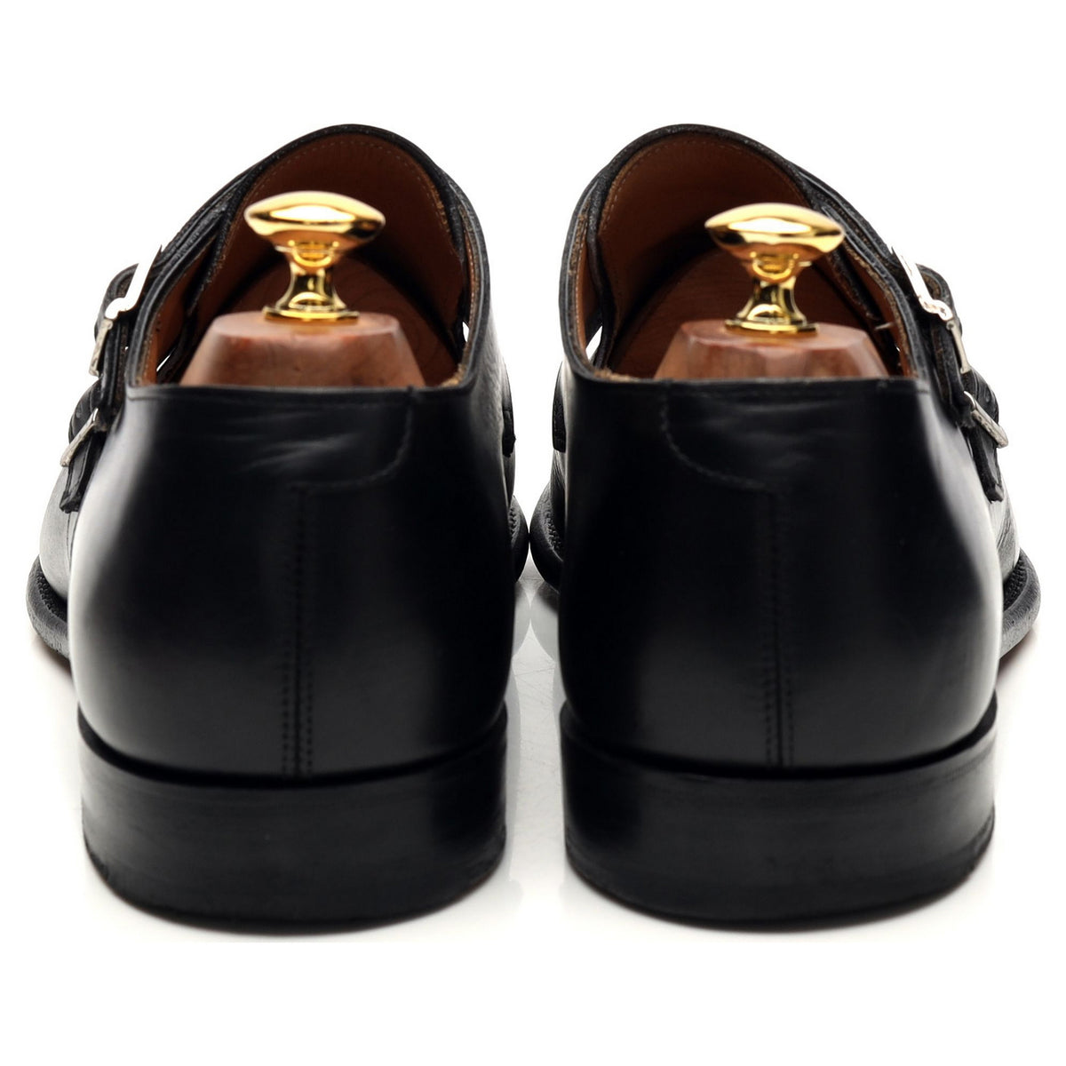 Herring &#39;Blair II&#39; Black Leather Double Monk Strap UK 9.5 F