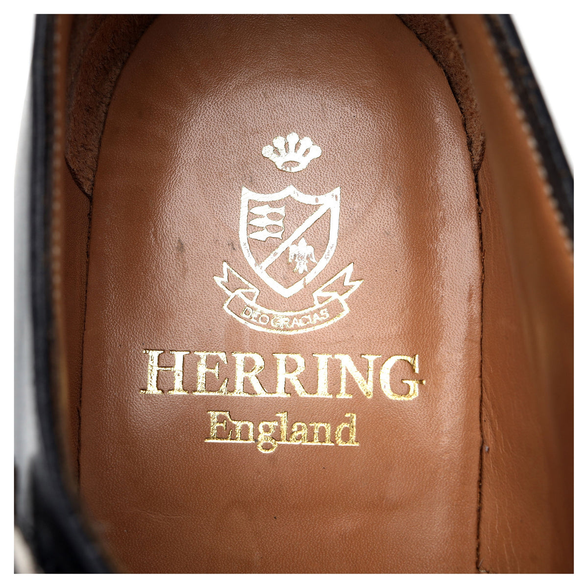 Herring &#39;Blair II&#39; Black Leather Double Monk Strap UK 9.5 F