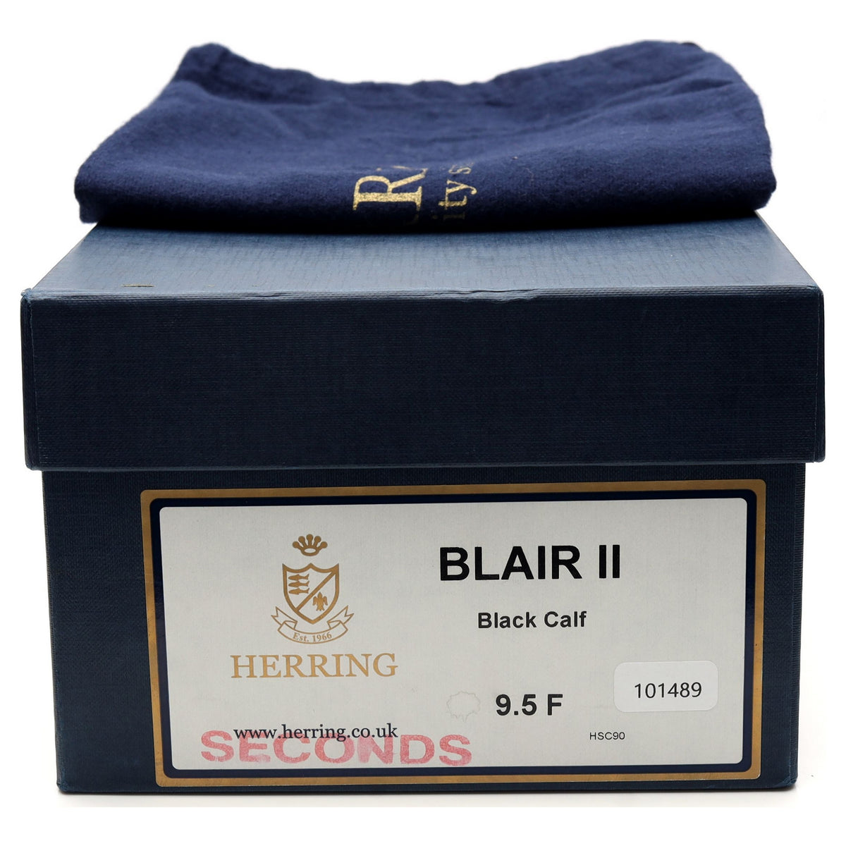 Herring &#39;Blair II&#39; Black Leather Double Monk Strap UK 9.5 F