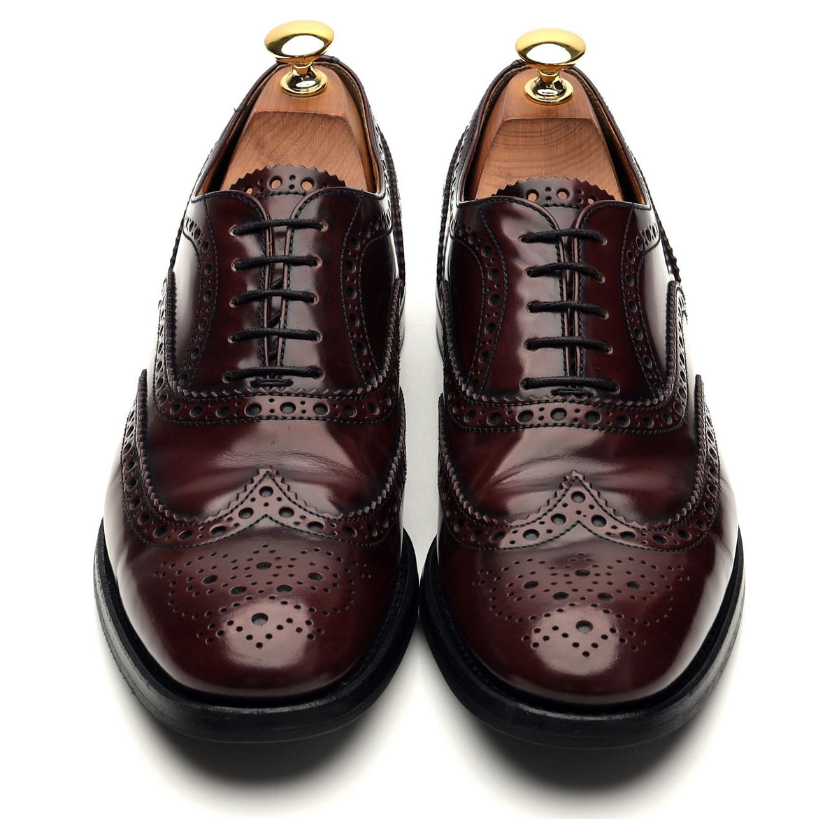Women&#39;s &#39;Burwood&#39; Burgundy Leather Oxford Brogues UK 7 EU 41