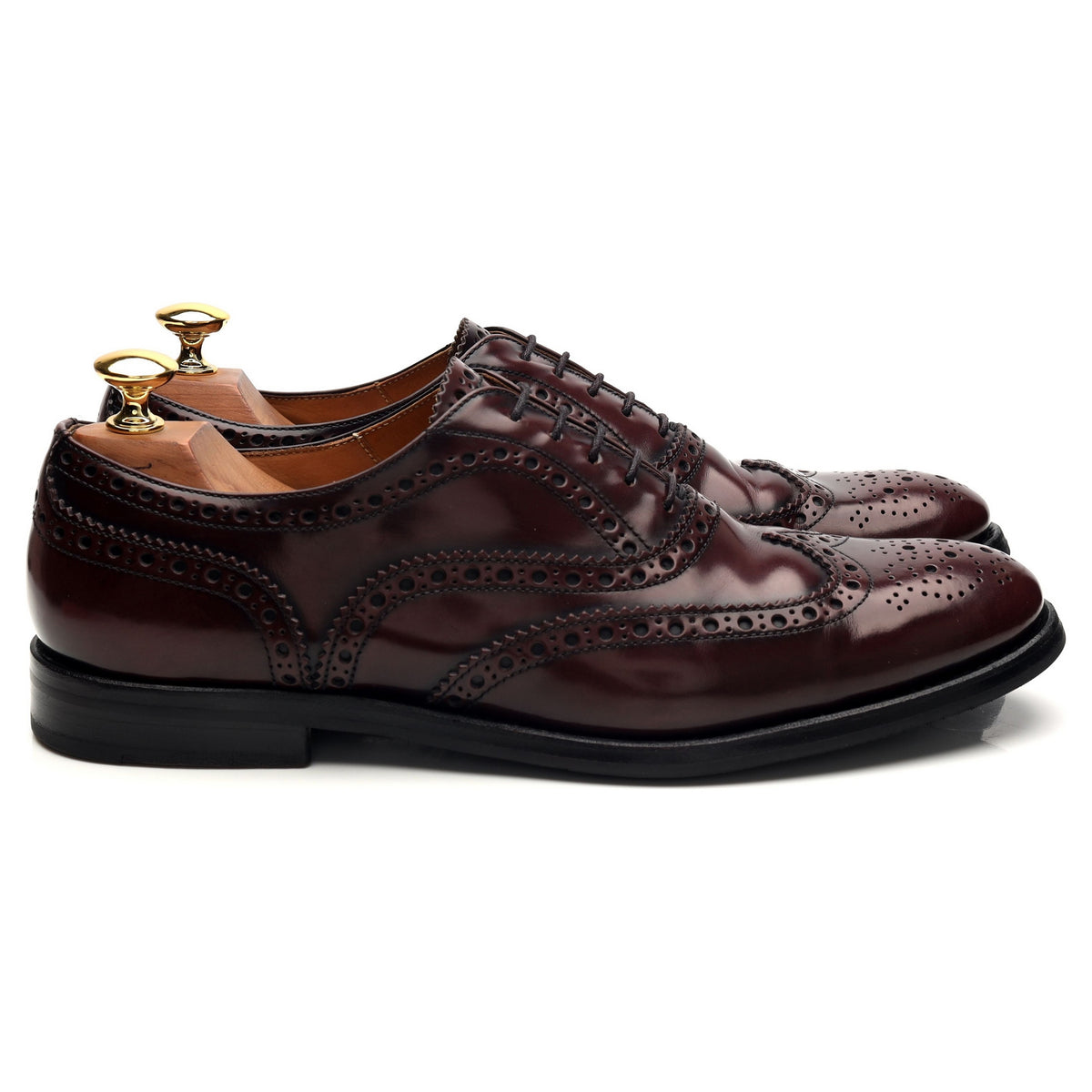 Women&#39;s &#39;Burwood&#39; Burgundy Leather Oxford Brogues UK 7 EU 41