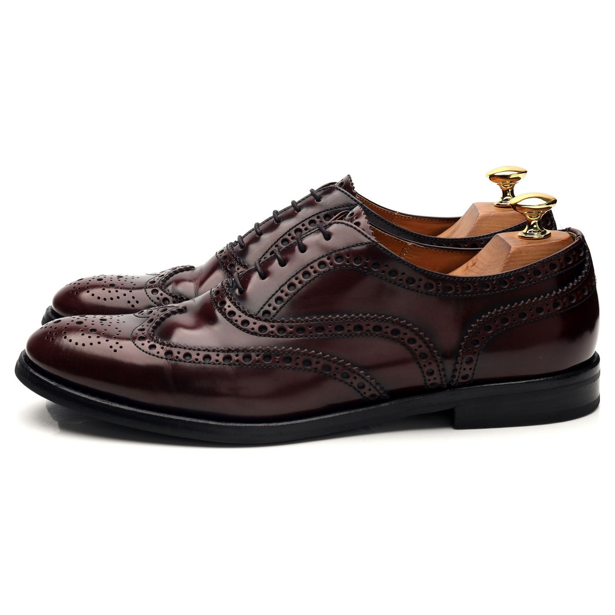 Women&#39;s &#39;Burwood&#39; Burgundy Leather Oxford Brogues UK 7 EU 41