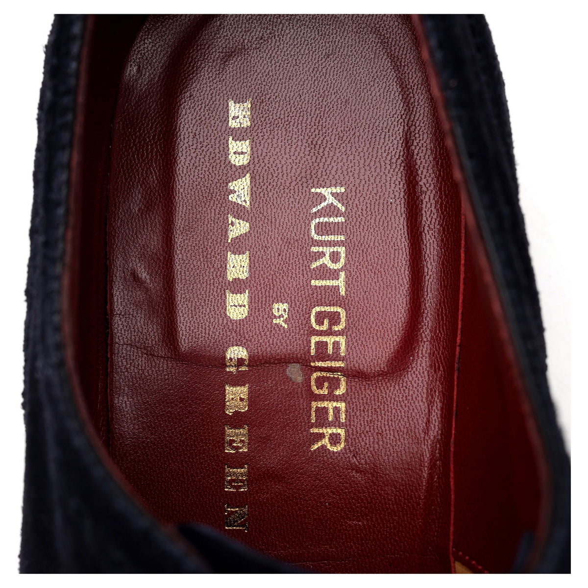 Kurt Geiger &#39;Sandringham&#39; Navy Blue Suede Derby Brogues UK 10 E