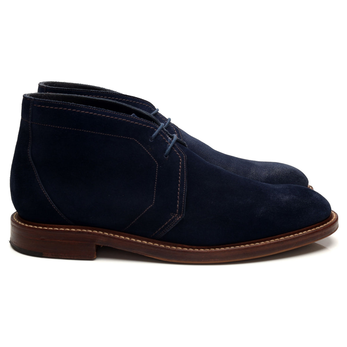 1880 &#39;Lawrence&#39; Navy Blue Suede Chukka Boots UK 9.5 F