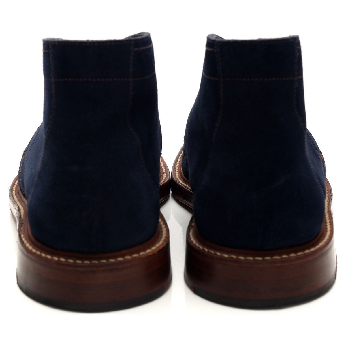 1880 &#39;Lawrence&#39; Navy Blue Suede Chukka Boots UK 9.5 F