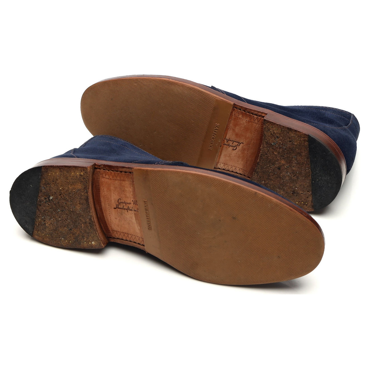 1880 &#39;Lawrence&#39; Navy Blue Suede Chukka Boots UK 9.5 F