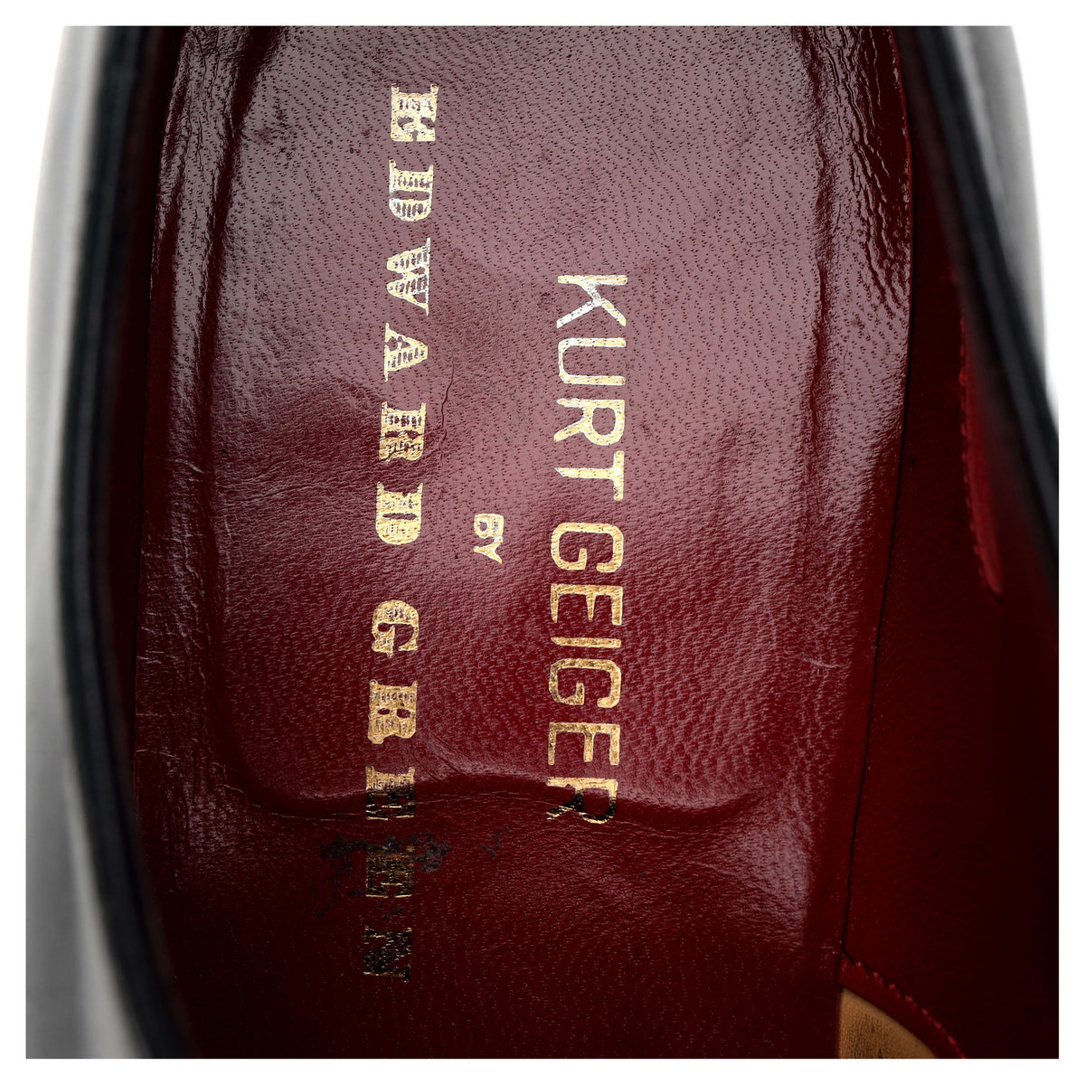 Kurt Geiger &#39;Chelsea&#39; Dark Green Leather Oxford UK 10 E