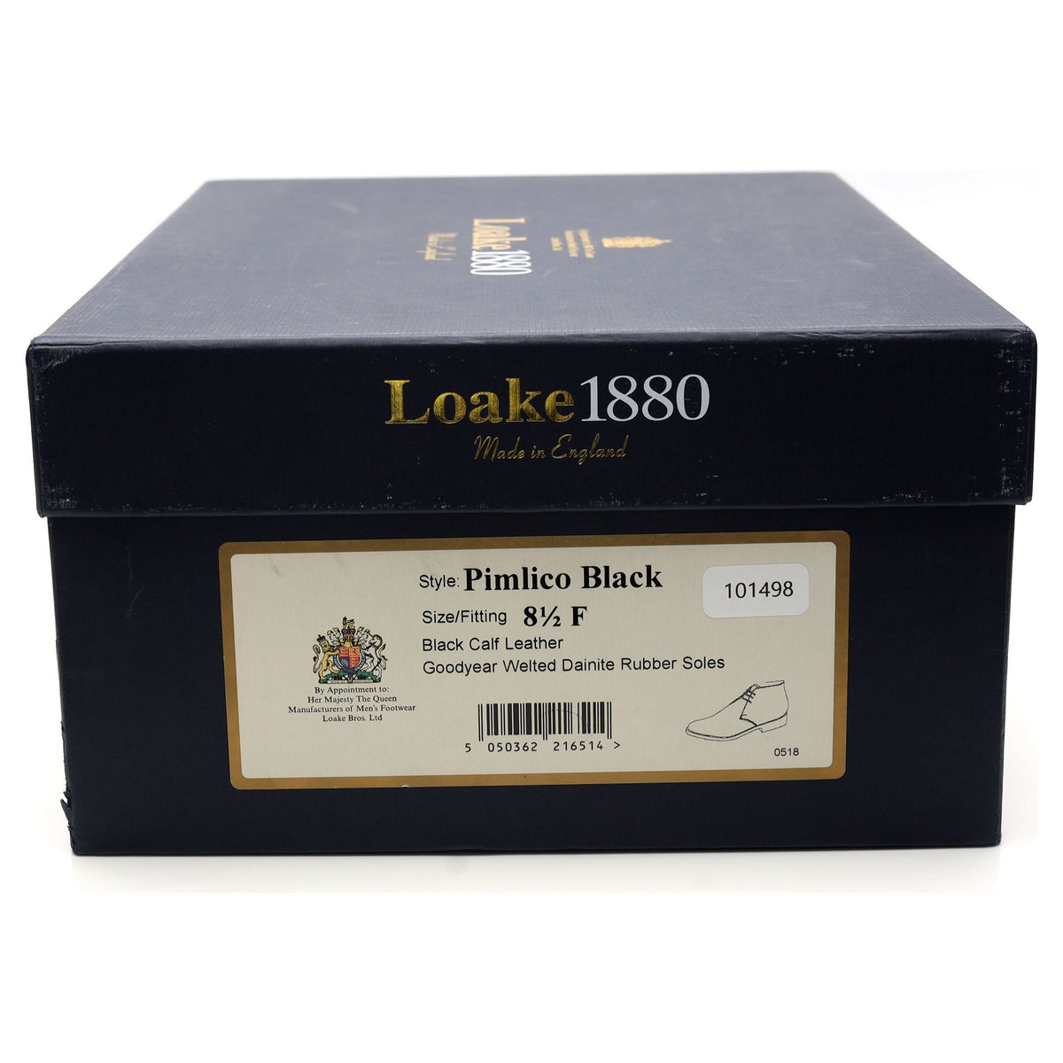 1880 &#39;Pimlico&#39; Black Leather Chukka Boots UK 8.5 F