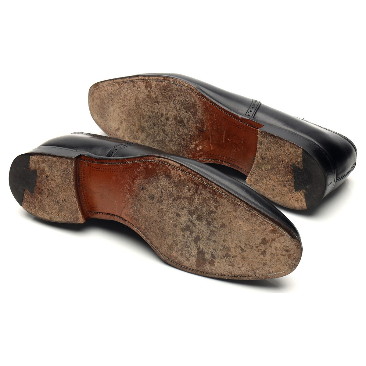 Herring &#39;Alfred II&#39; Black Leather Lazyman Slip On UK 9 F