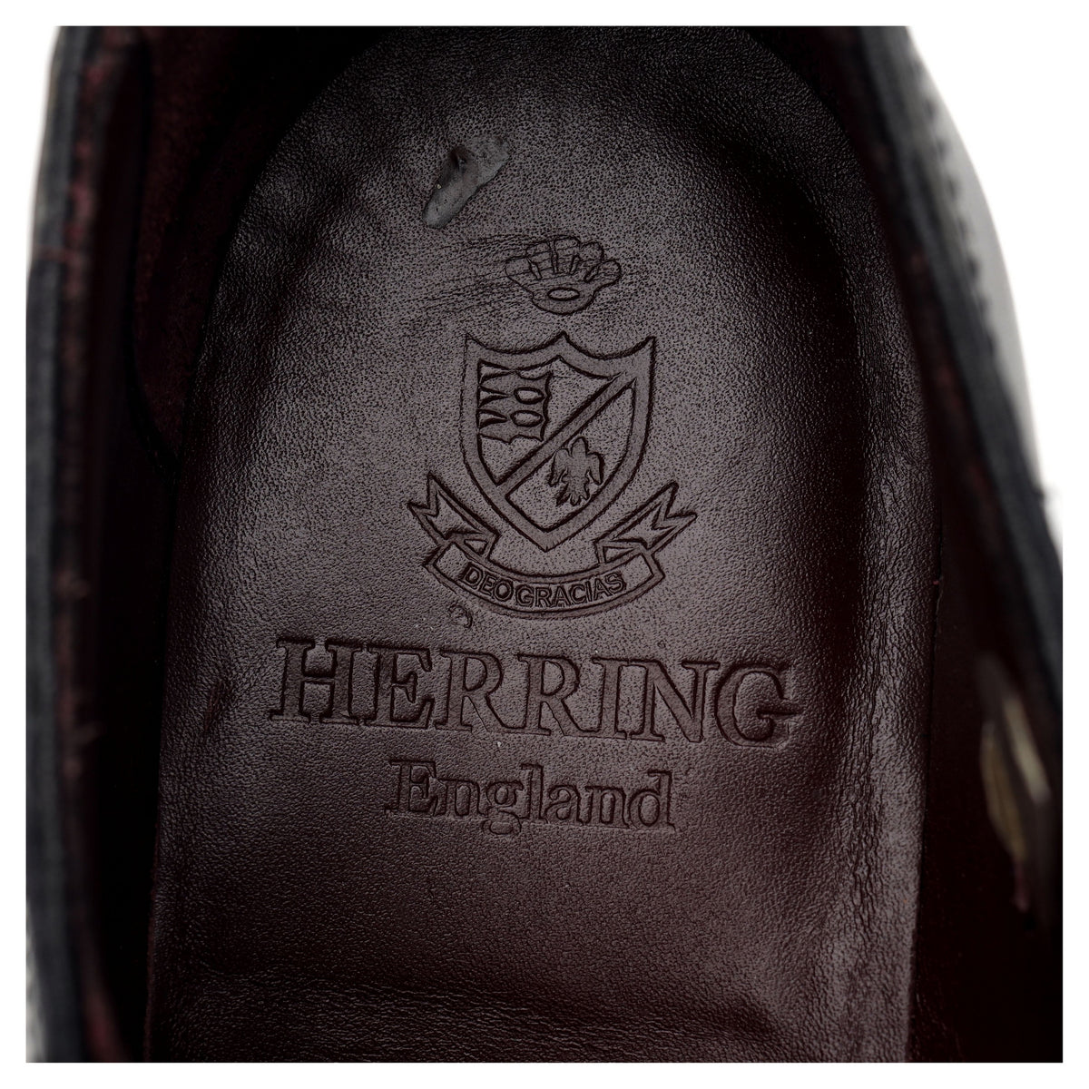 Herring &#39;Alfred II&#39; Black Leather Lazyman Slip On UK 9 F