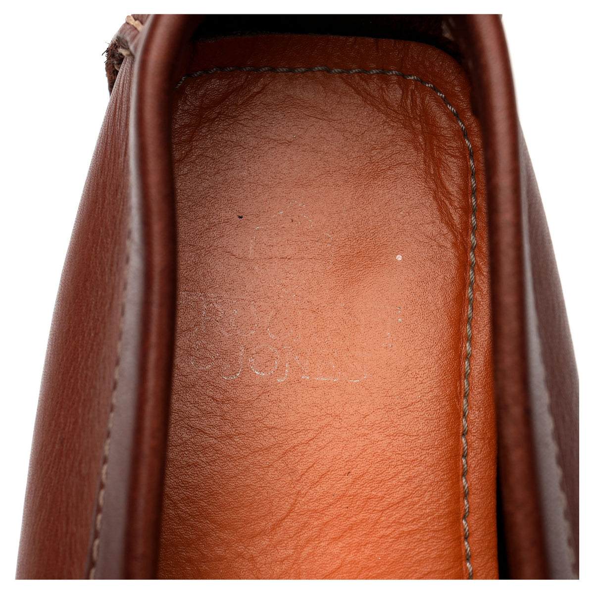 Tan Brown Leather Driving Loafers UK 8