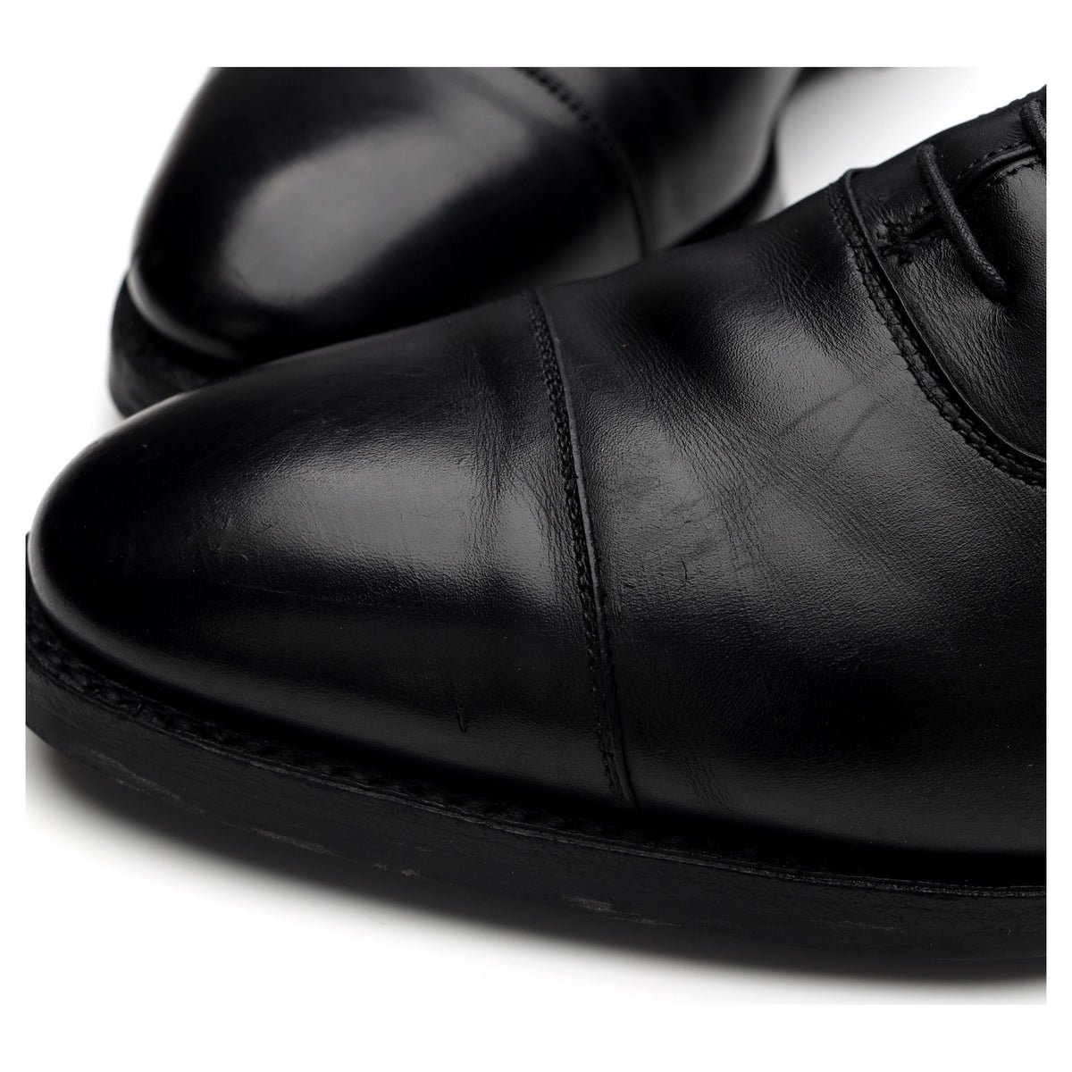 &#39;Radstock&#39; Black Leather Oxford UK 9 E