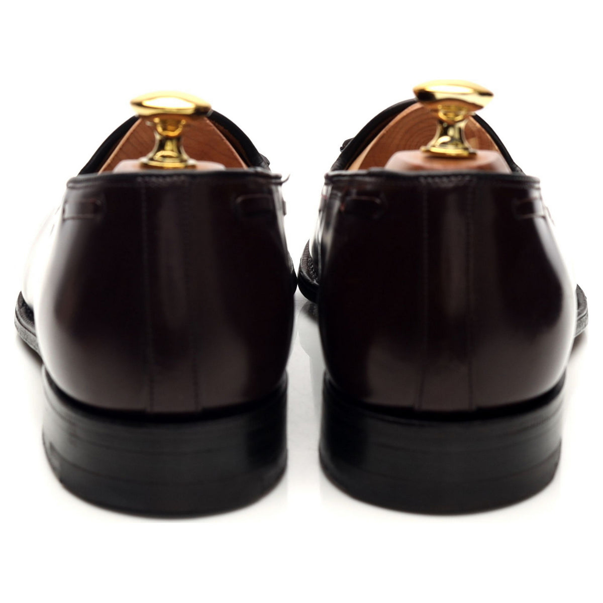 Burgundy Leather Tassel Loafers UK 7 F