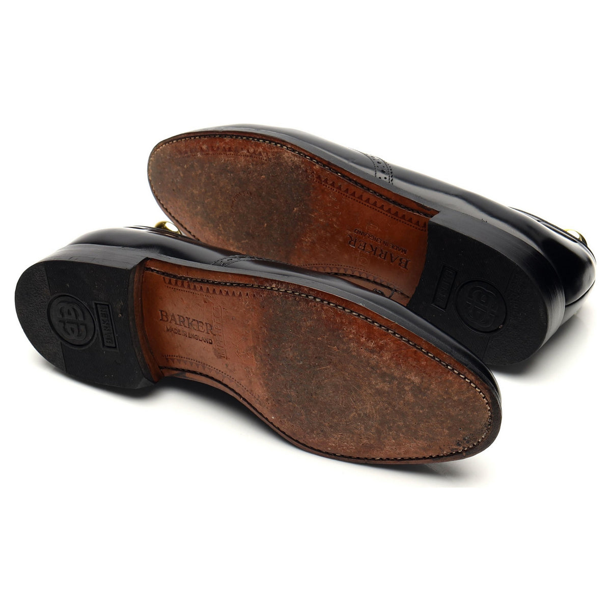 &#39;Clive&#39; Black Leather Tassel Loafers UK 7 F