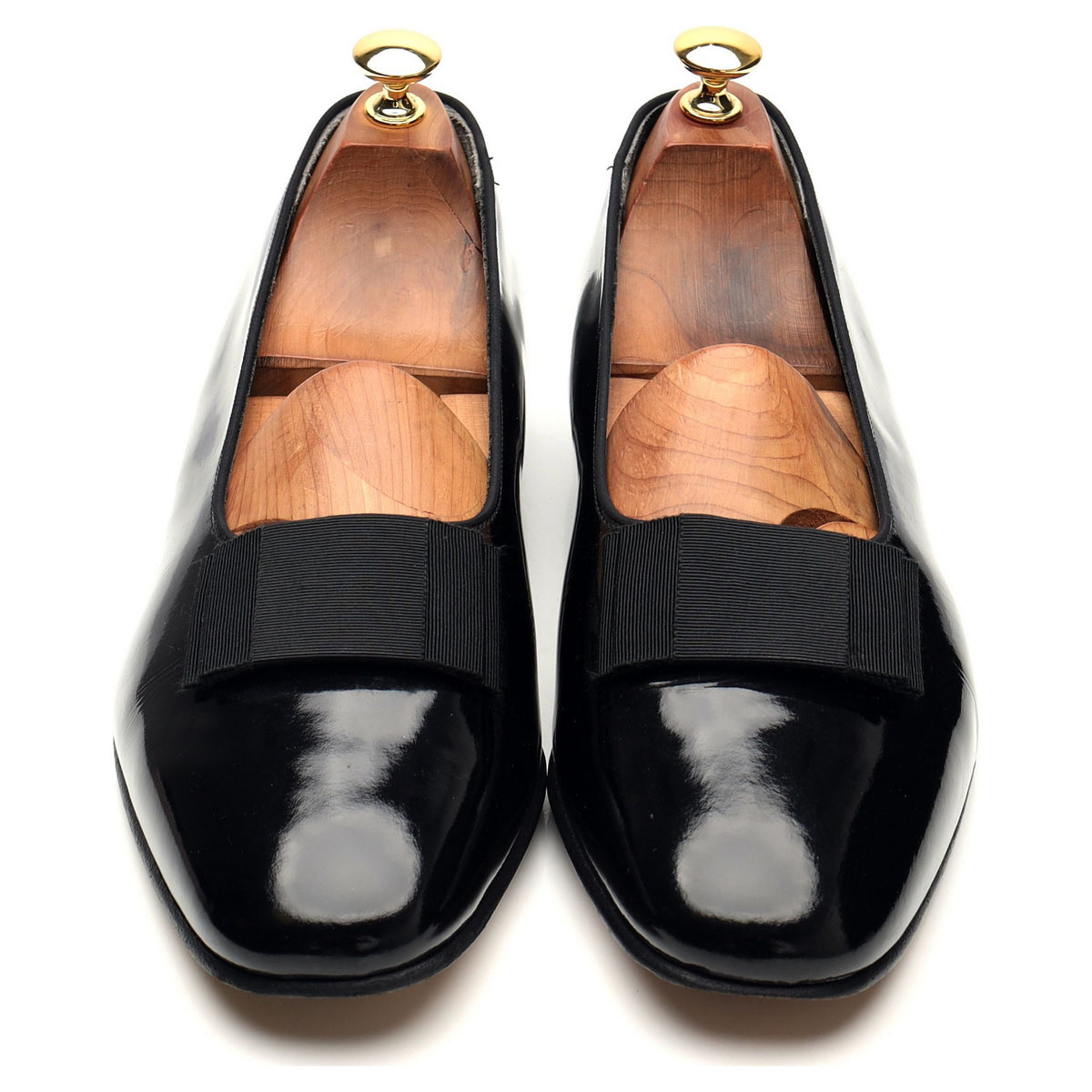 Black Patent Leather Opera Pumps Slippers UK 10 F