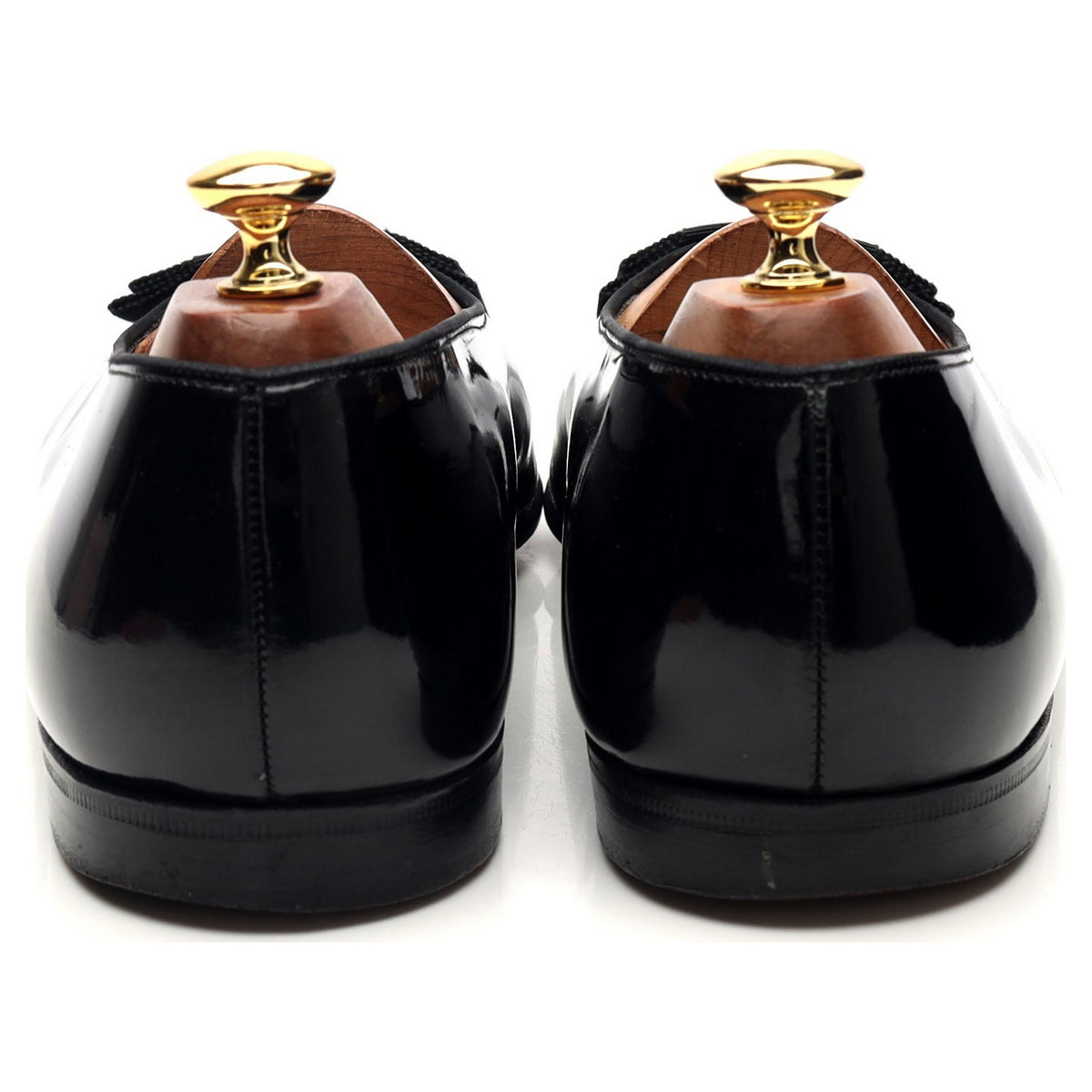 Black Patent Leather Opera Pumps Slippers UK 10 F