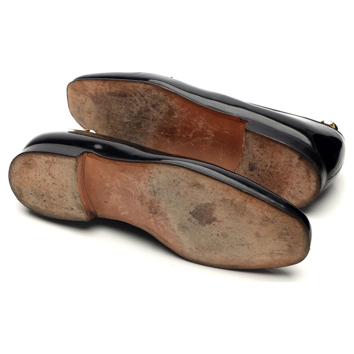 Black Patent Leather Opera Pumps Slippers UK 10 F