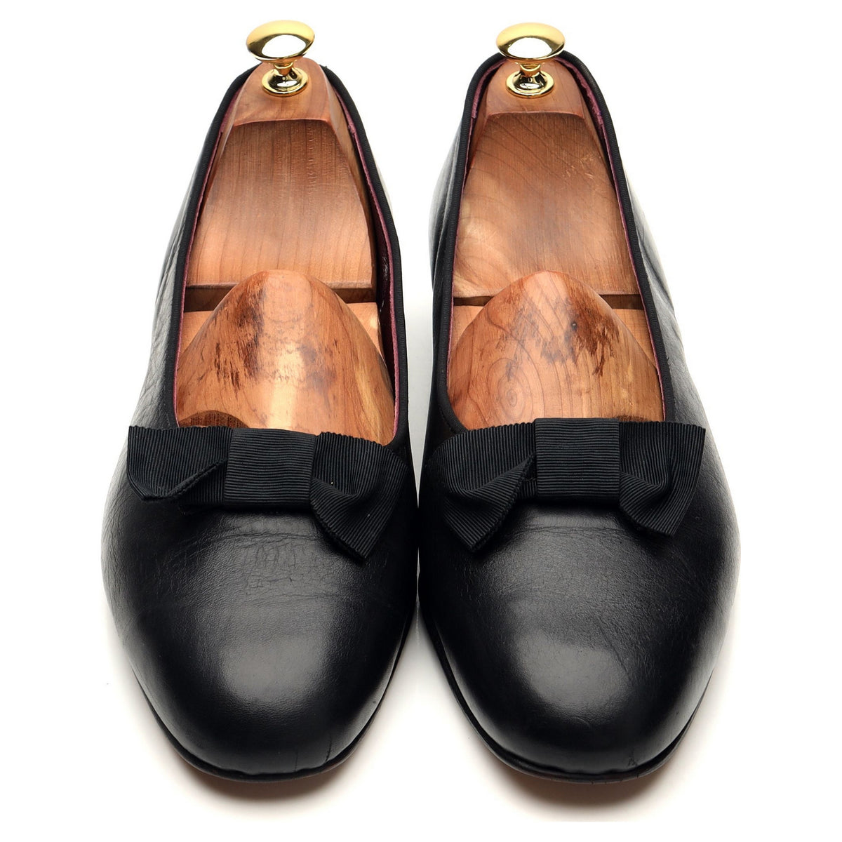 Ralph Lauren Black Leather Opera Pumps Slippers UK 9.5 US 10