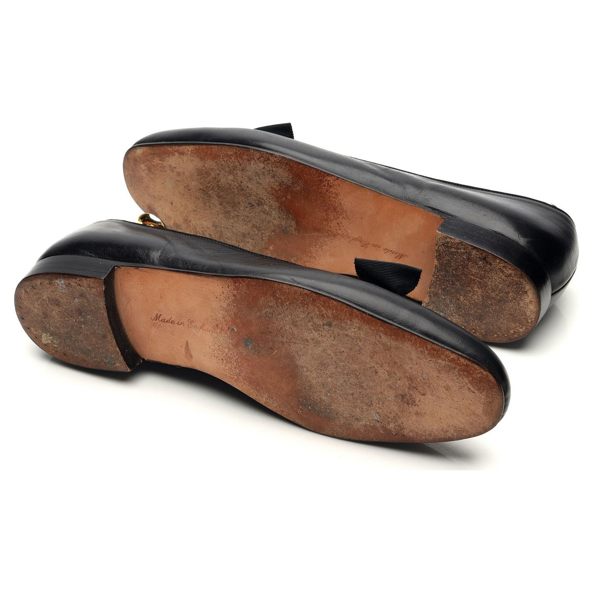 Ralph Lauren Black Leather Opera Pumps Slippers UK 9.5 US 10