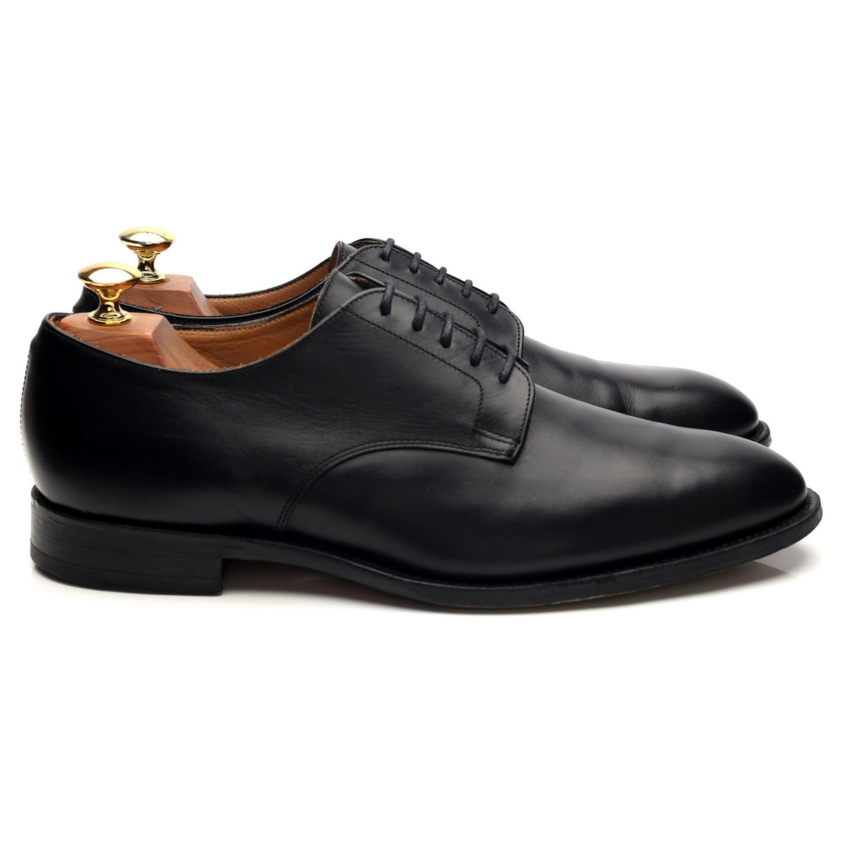 &#39;Wiltshire&#39; Black Leather Derby UK 9